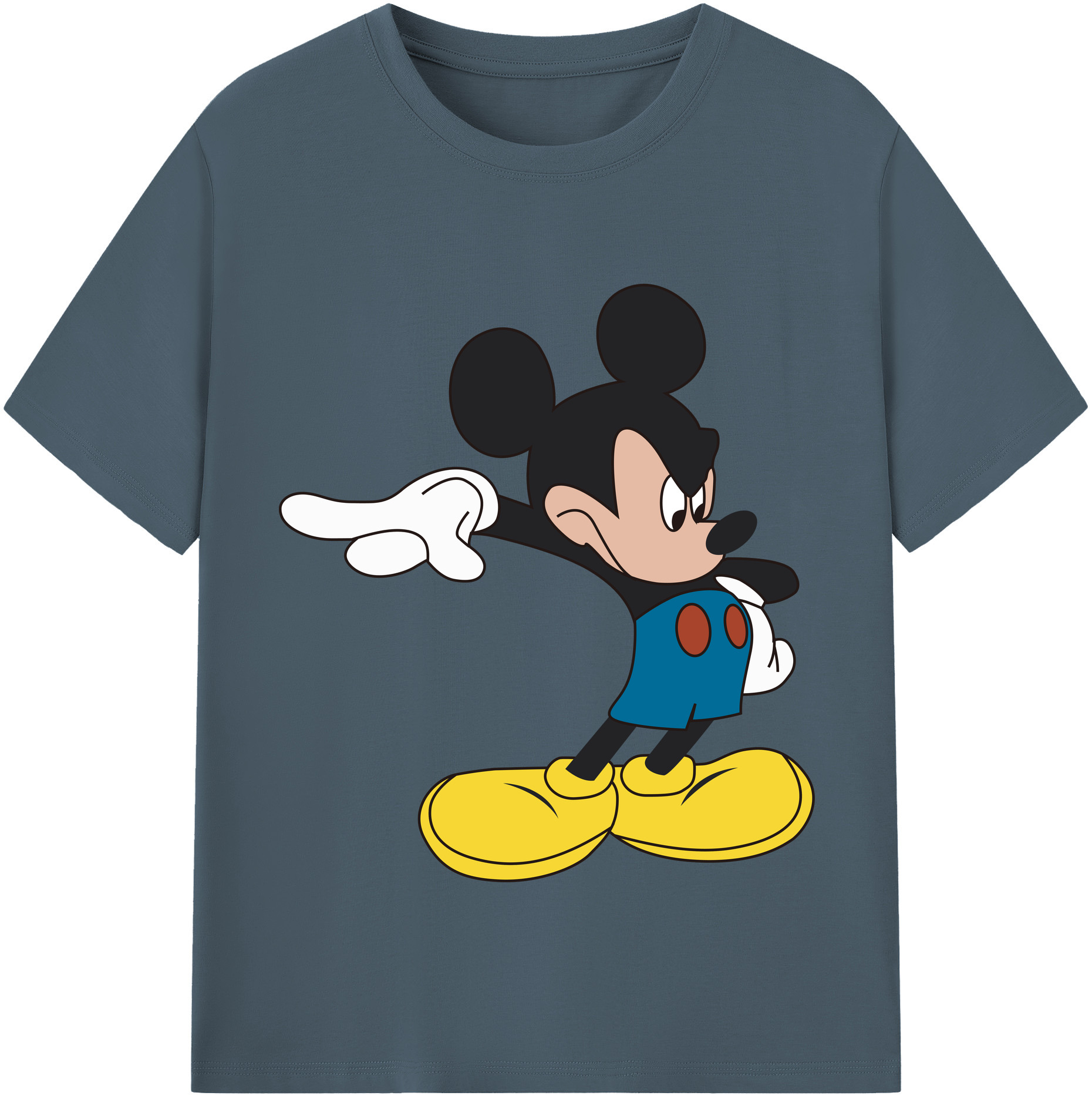 （画像用） ミッキーマウス Mickey Mouse 綿100％半袖Tシャツ（フロントプリント）
